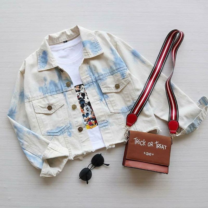 AERO JACKET  JEANS TIEDYE TERBARU /JAKET TIEDYE / BIONDY JAKET BIONDI / ALORA JEANS (BTC)