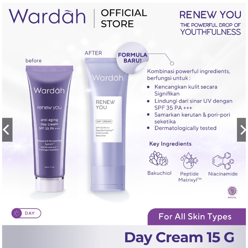 Wardah Renew You  Day Cream 15 ml