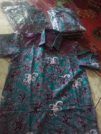 ( Promo Cod / Bisa Pisah ) Maura Couple - Sania Ruffle Batik Couple - M L Xl Xxl
