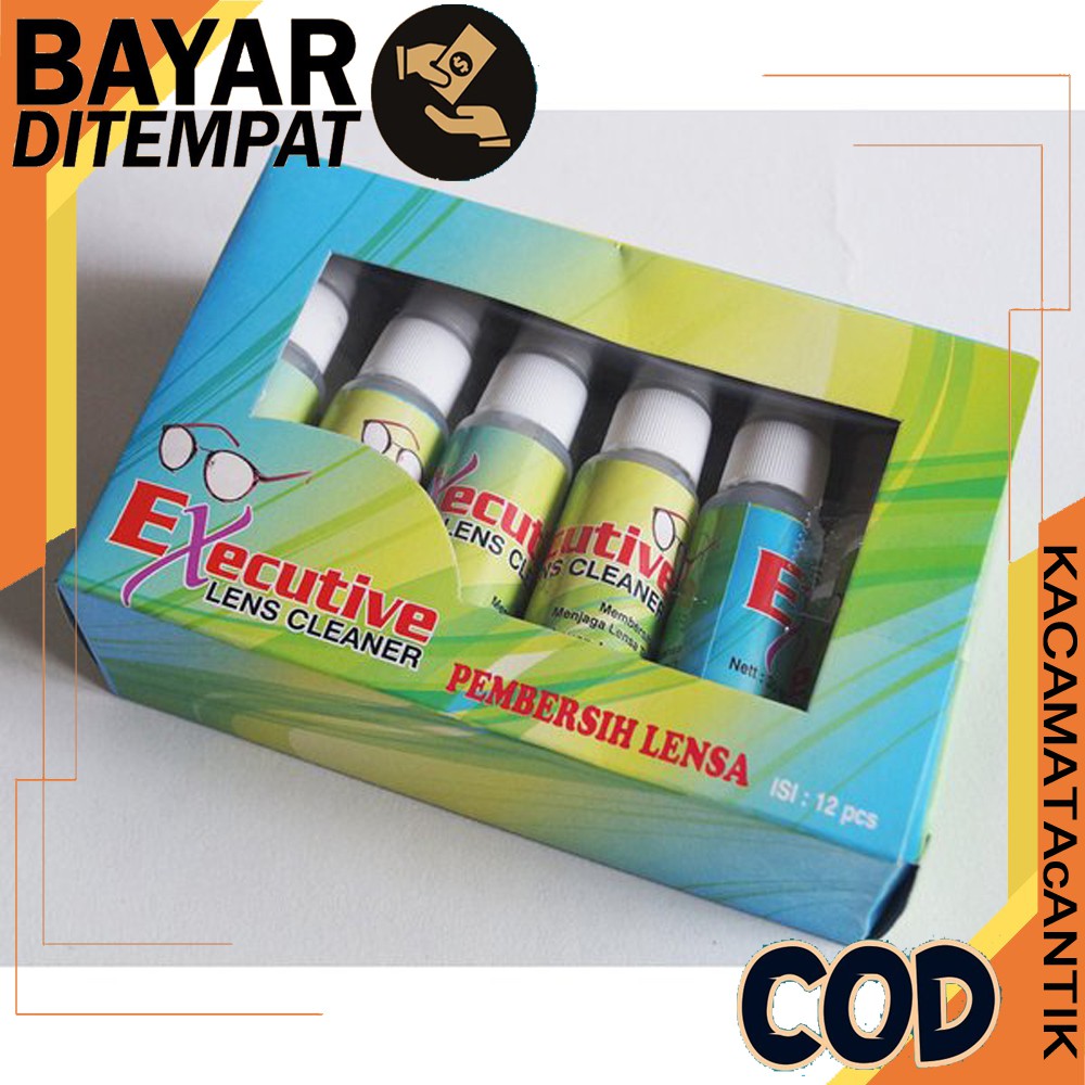 1 Box Cleaner Cairan Pembersih Lensa Kacamata Anti Embun Murah Isi 12 Botol