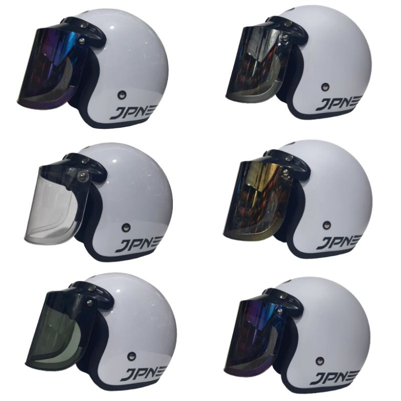 HELM BOGO JPN RETRO PUTIH GLOSSY/DOP Original Jpn