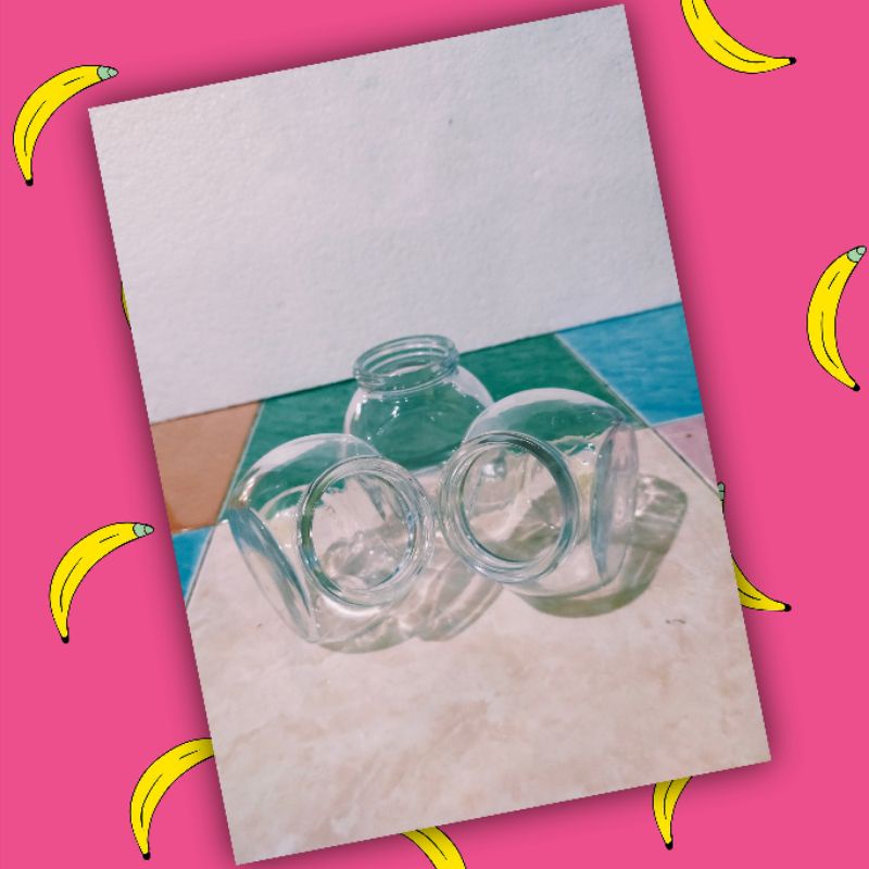 Botol kaca / Botol jar  165ml / Botol 165 ml / Botol ikan cupang (tanpa tutup)