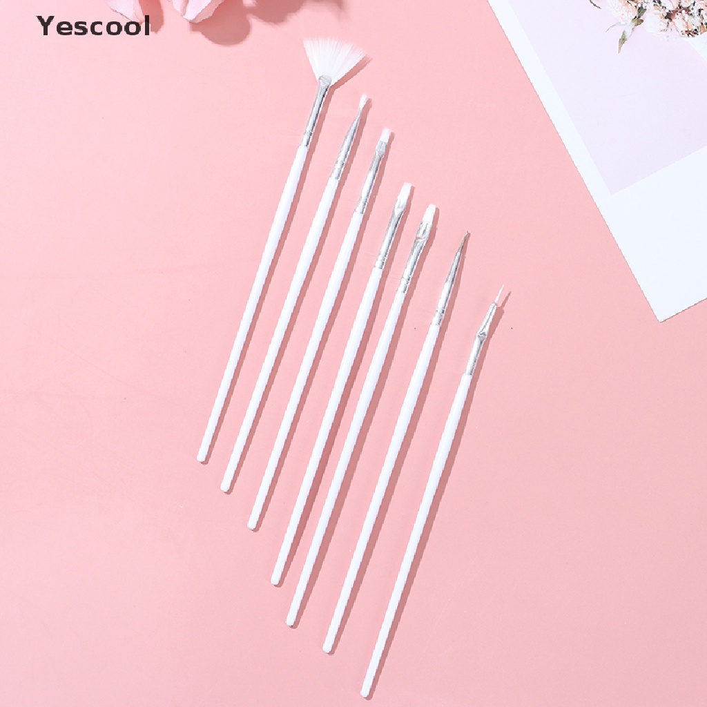 Yescool 15pcsset Kuas Lukis Kutek Gel UV Untuk Nail Artmanicuresalon DIY