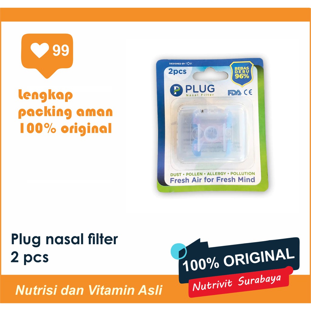 PLUG Nasal Filter 1 pack (Isi 2 pcs)