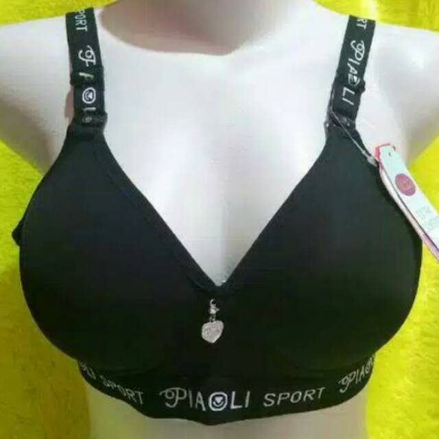 bh sport piaoli busa tanpa kawat bahan lembut halus nyaman
