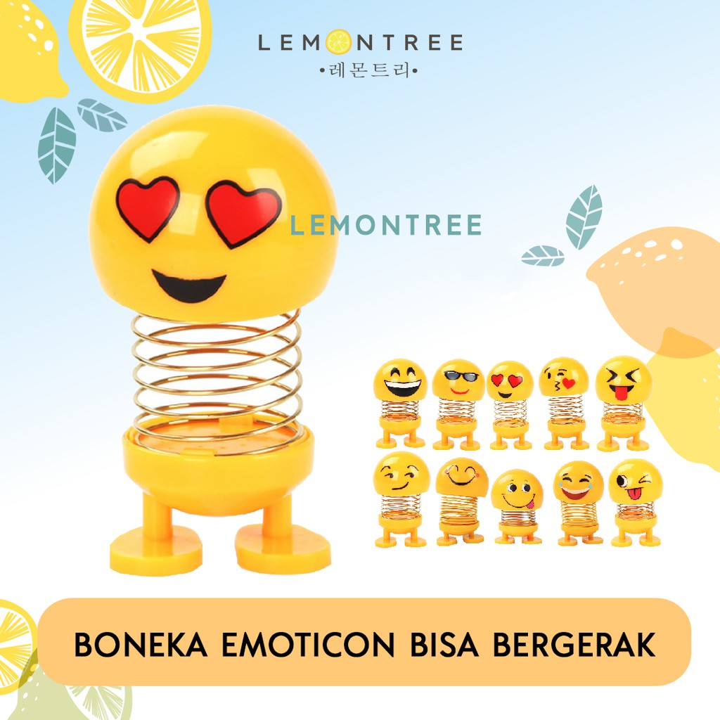 Boneka Emoticon Untuk Mobil Bisa Bergerak Gerak Bergoyang Goyang