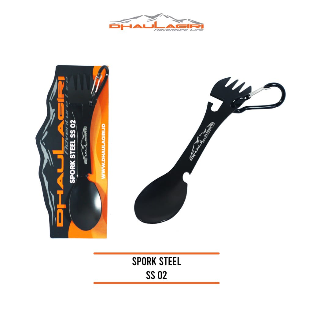 (COD) DH Spork Steel 02/sendok lipat multifungsi/sendok portabel stainless steel