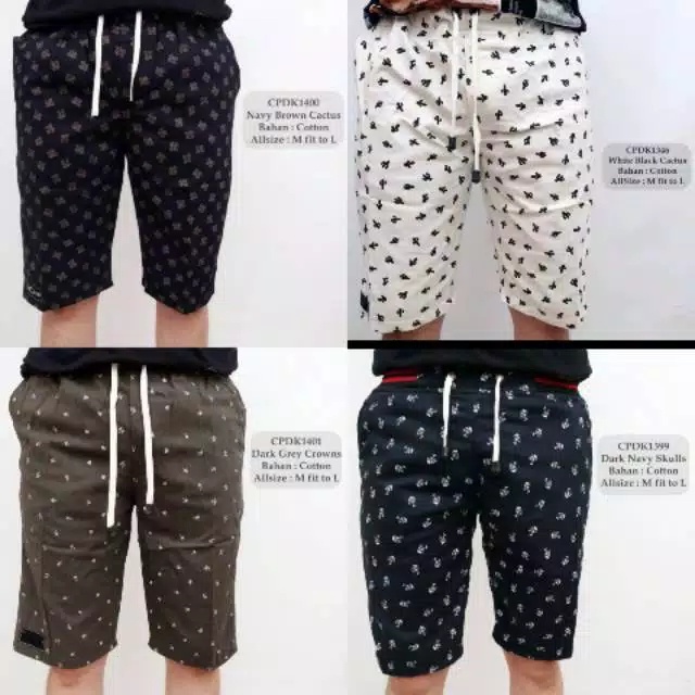 Termurah celana chinos pendek pria motif