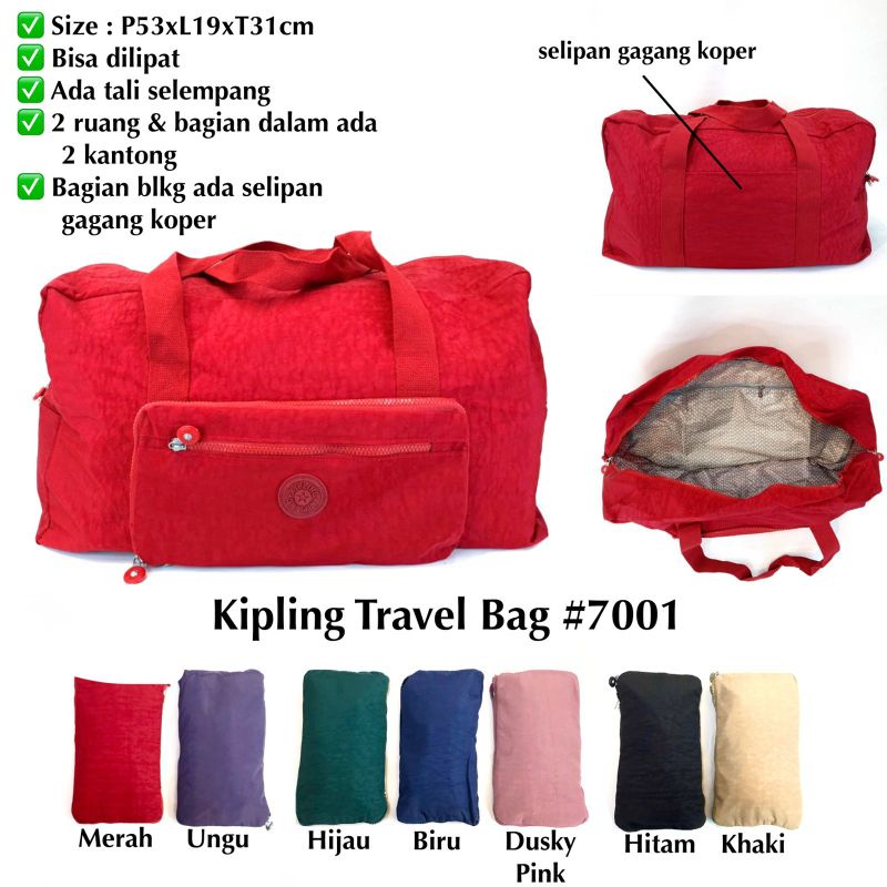 Travel Bag KIP Polos-Tas Travel Import Murah