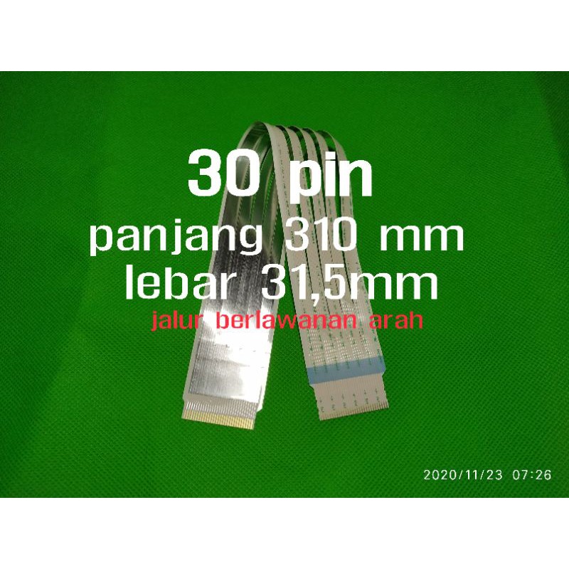 Kabel data flexible fleksibel LVDS 30 jalur pin panjang 31cm AWM 20861 original