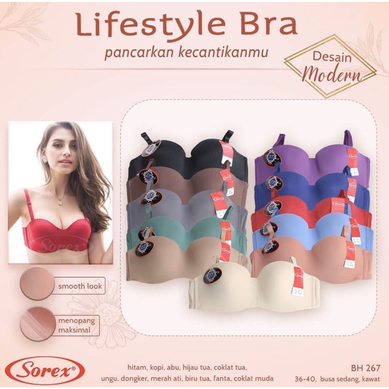 BH / Bra Setengah Cup SOREX 267 Lifestyle Bra Kawat Dan Bahan Seamless