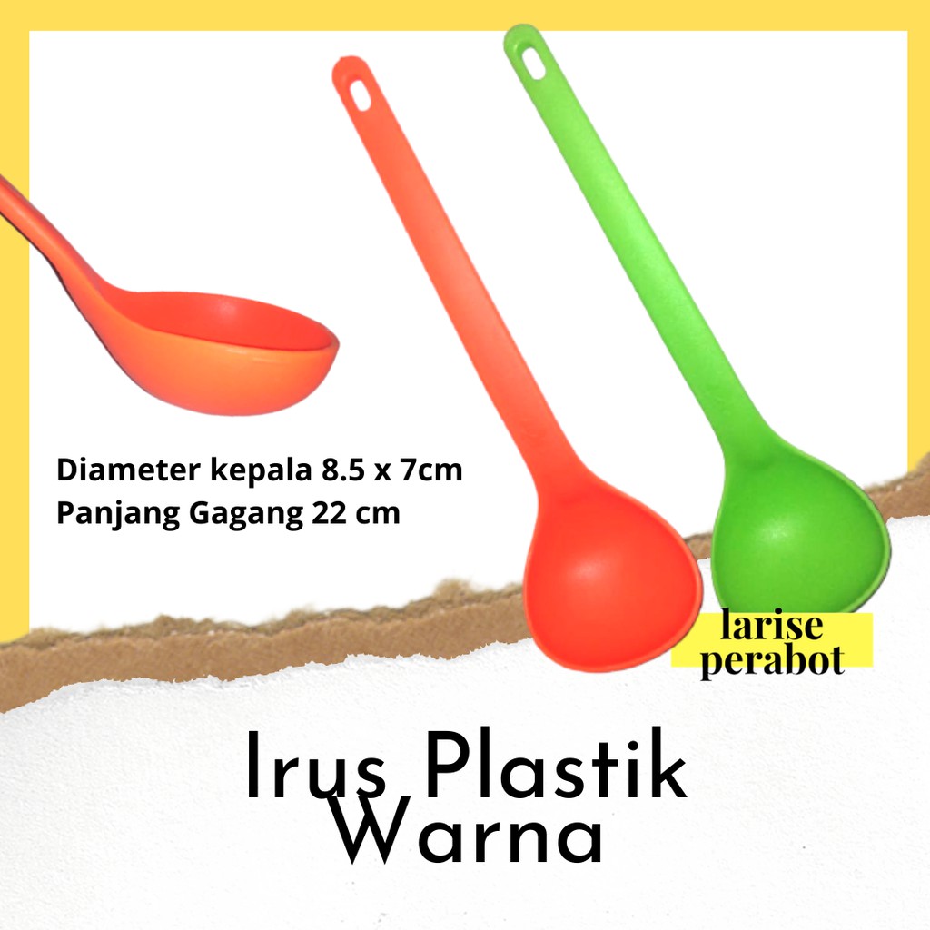 Irus Plastik Warna/Sendok sup warna