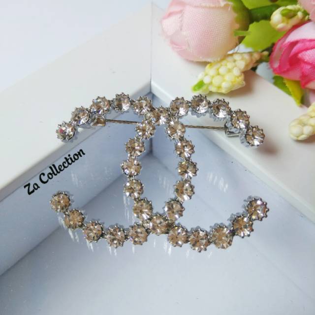 Bros Chanel Permata / Brooch Chanel Premium