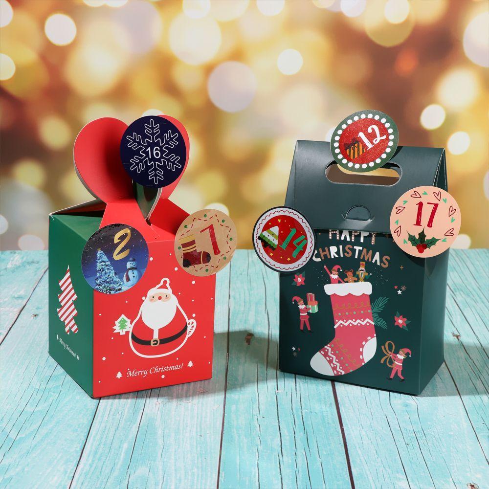 Solighter Kertas Stiker Permen Multi-Fungsi Sealing Merry Christmas Stiker Angka
