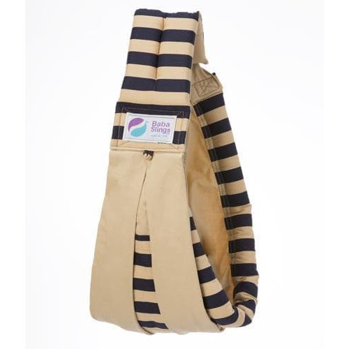 Gendongan Bayi Baba Slings Stripe Mocha Border