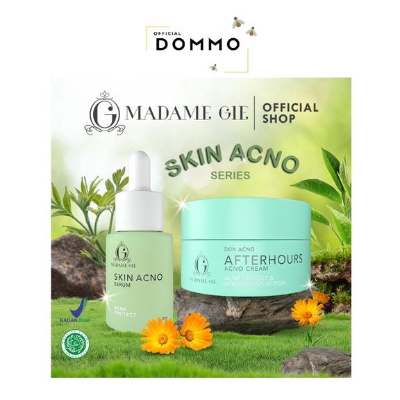 DOMMO - D8170 Madame Gie Skin Acno Series - Skincare Wajah 5% Niacinamide Anti Acne Cream Jerawat