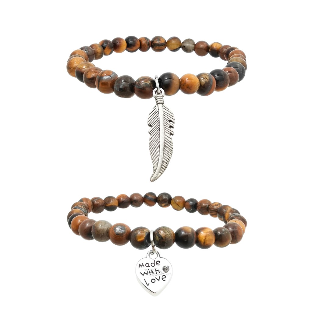 [Bayar Di Tempat] Gelang Couple Batu Alam Pria Wanita | Handmade Aksesoris Fashion | GB054