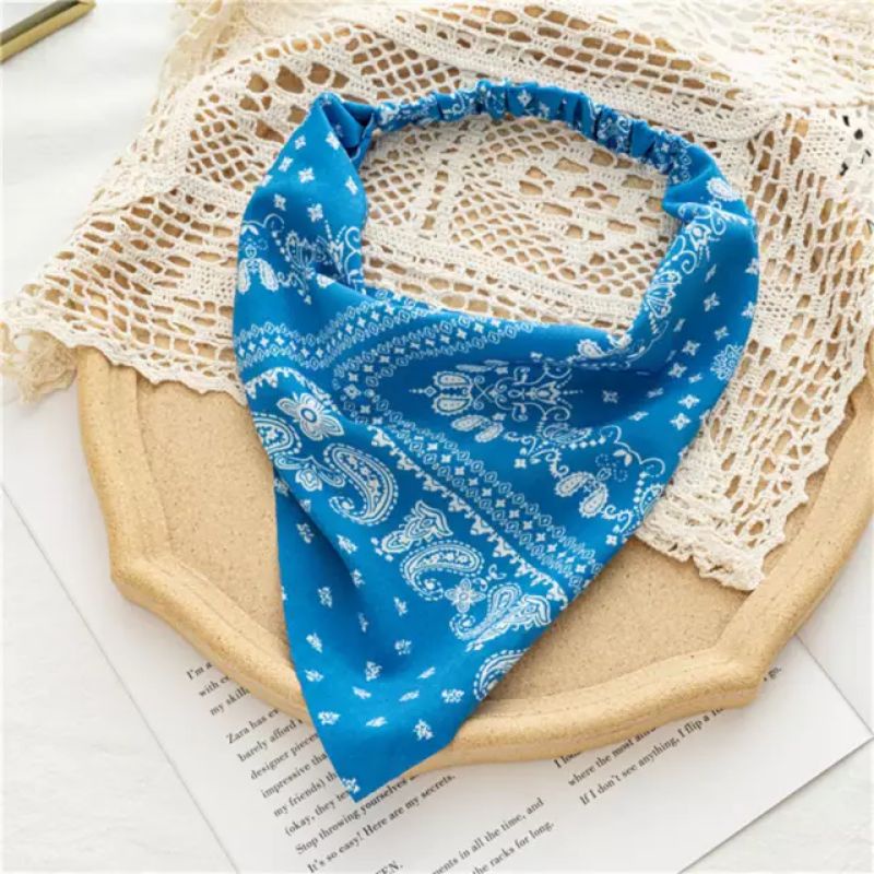 Bandana Lebar Kain Segitiga / Bandana Triangel Segitiga / Bandana korean hitz / Bando Bandana Style Korea