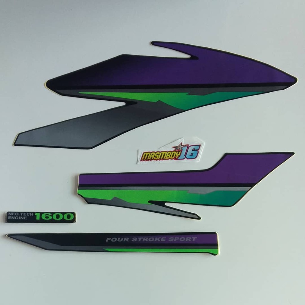 Striping honda GL PRO GL MAX 96 97 1996 1997 ungu hijau