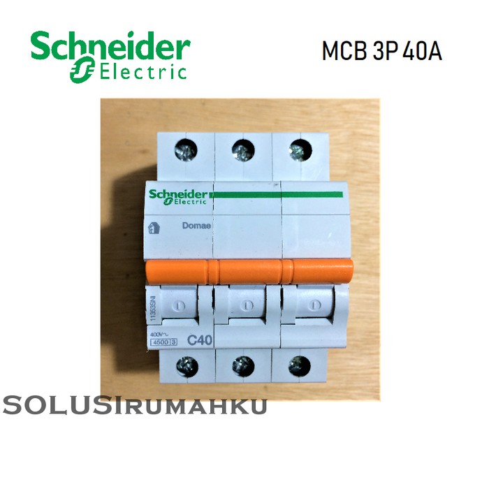 MCB 3 PHASE SCHNEIDER 40A / SIKRING 3 PAS 40 AMPERE / MCB 3P 40 A