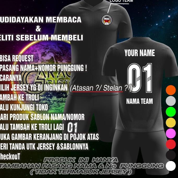 ➬ kostum olahraga PRINTING/futsal/bulutangkis/voli/TIM/ KAOS TEAM OLAHRAGA/singlet ★