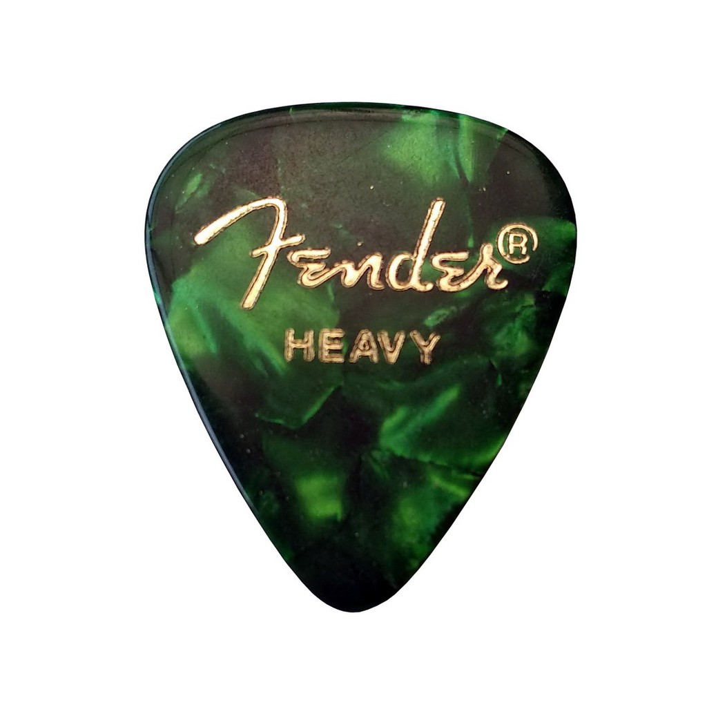 Fender Celluloid Pearl Green Pick Gitar - Thin / Medium / Heavy