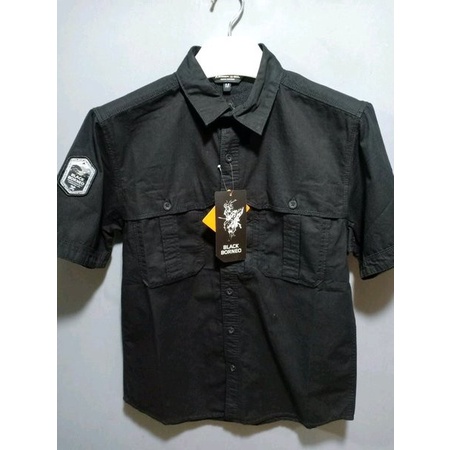 Kemeja Pria Original Borneo Kalamantara - Black