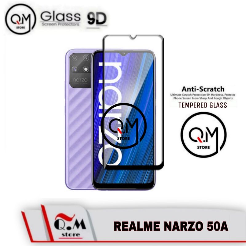 Tempered Glass Full 9D Realme Narzo 50A Anti Gores Screen Guard Pelindung Layar Full 9D