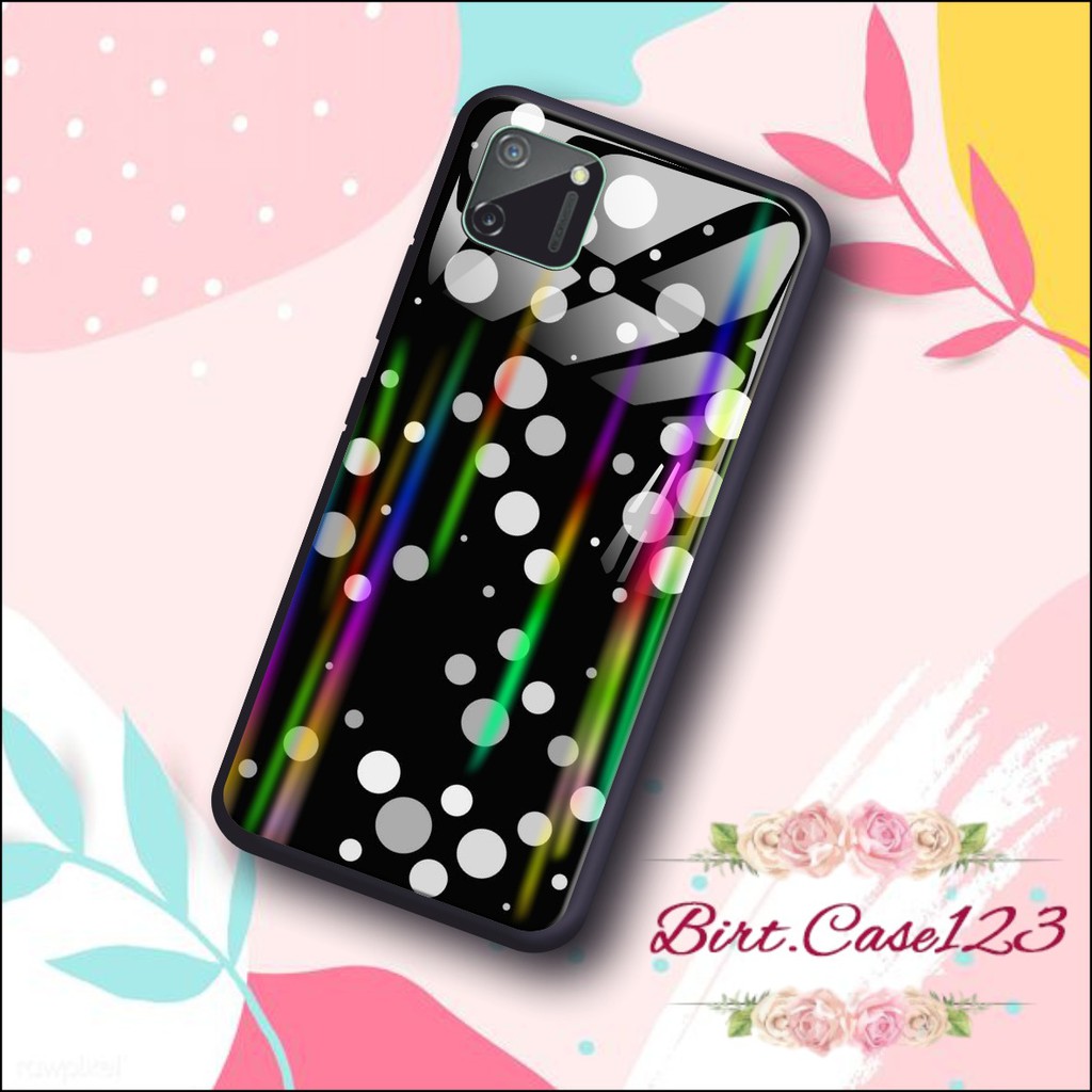 back case glass aurora POLKADOT Vivo Y91 Y17 Y12 Y15 Y93 Y95 Y81 Y83 Y71 Y53 y20 Y30 Y50 V17 BC181