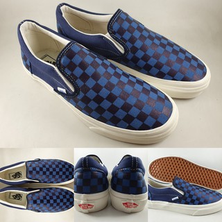 checkered light blue vans