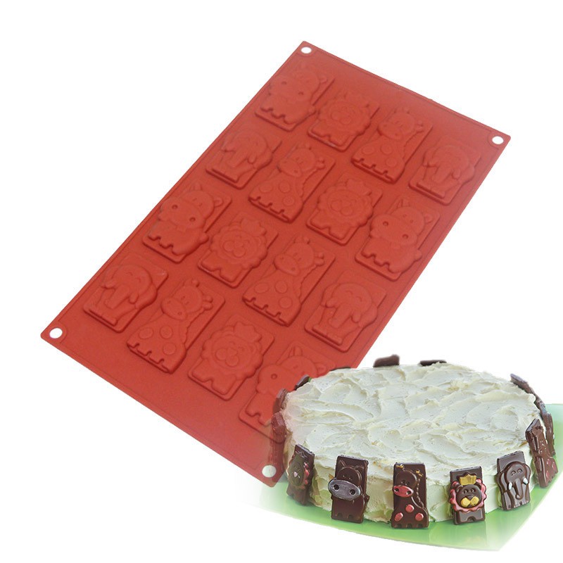 Yiwumart Rectangle Animal Silicone Cake Decorating Tools Chocolate Mold For Baking Fondant