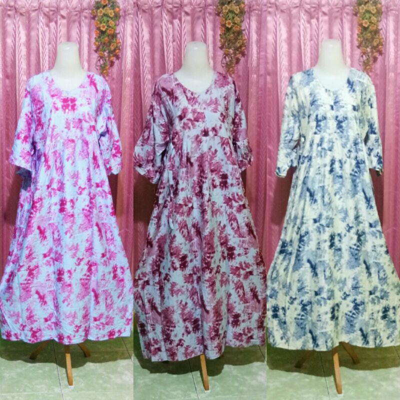 daster wanita muslim jumbo terkini,sritex,adem,no luntur,busui,tali samping,ld110,pb130,pl40