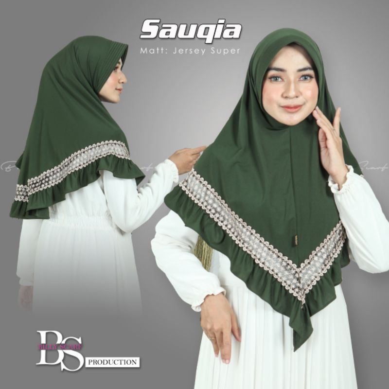Jilbab Khimar Instan Simple Sauqia Ori Billy Scraf