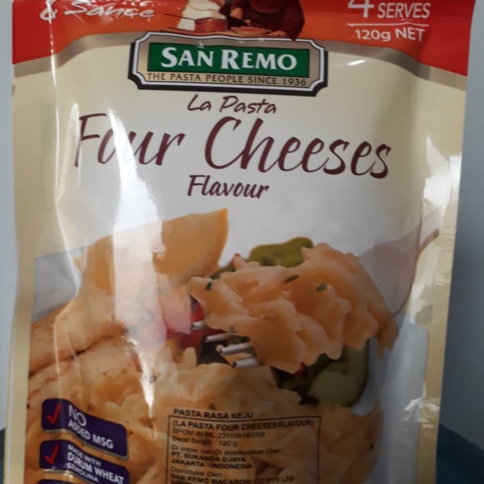 

LA PASTA FOUR CHEESES SAN REMO 120gr