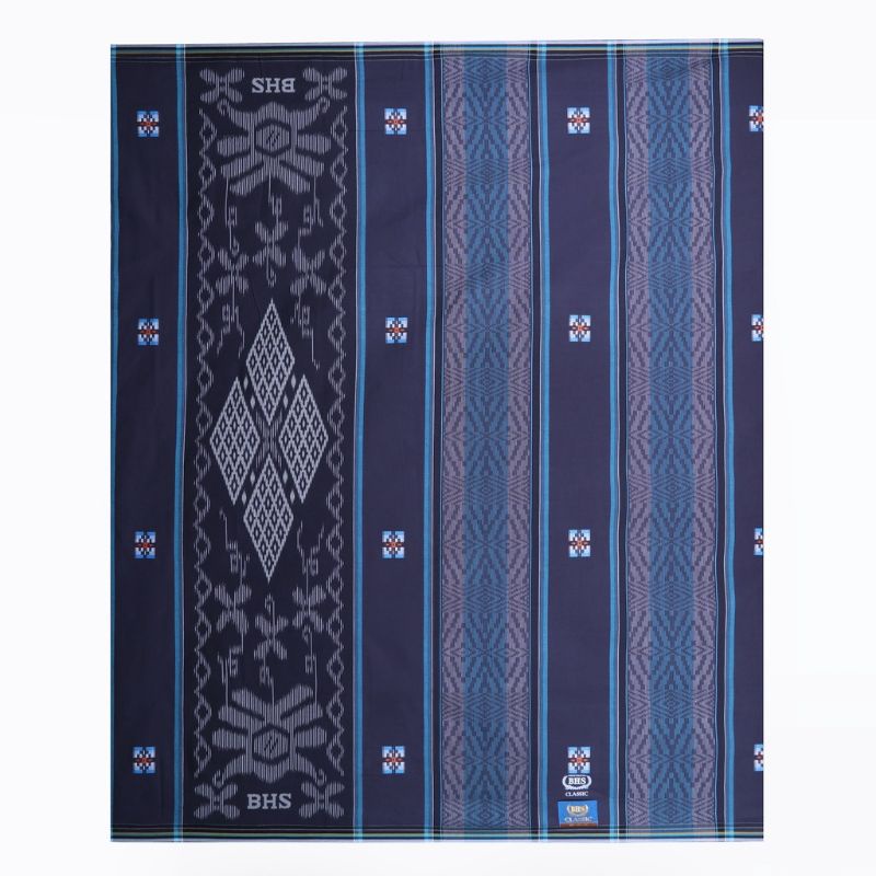 Sarung BHS Classic Gold Motif SSF Abu Biru