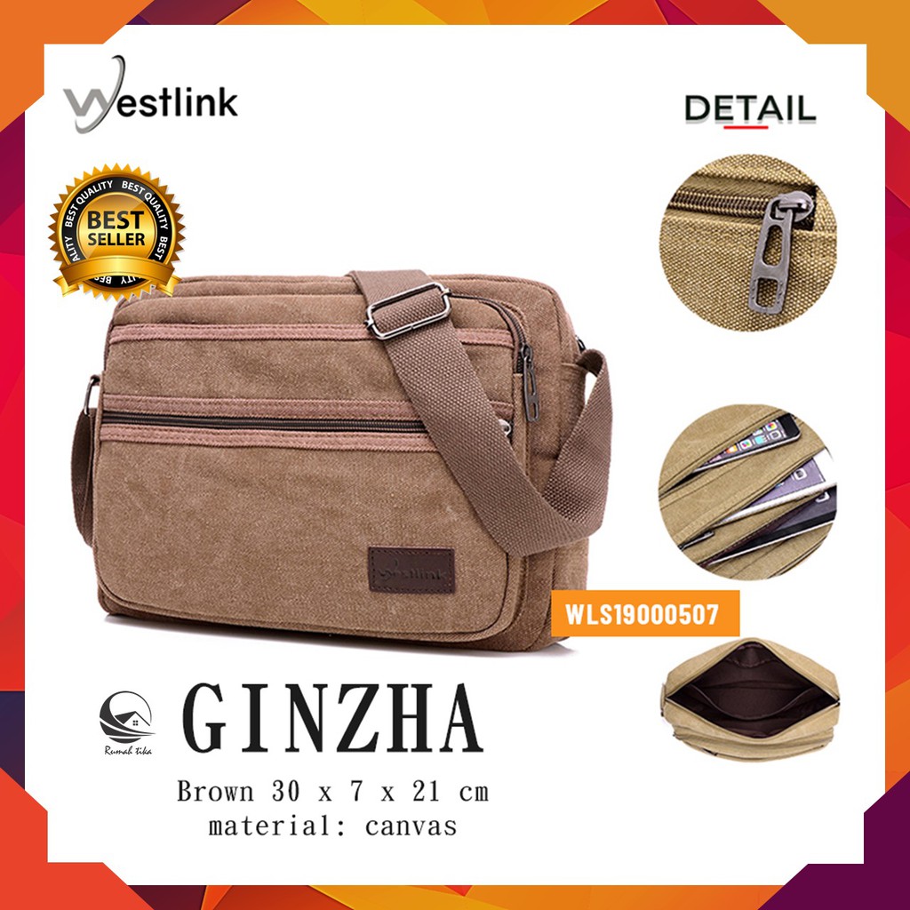 TAS SELEMPANG PRIA KANVAS  TAS SELEMPANG TALI PANJANG MODEL TERBARU 2020