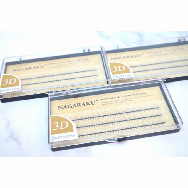 NAGARAKU 3D CABANG 3 BULU MATA EYELASH EXTENSION