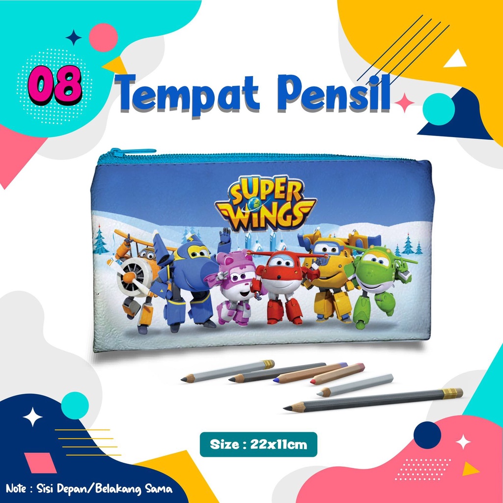 

Pencil Case Super Wings Kostak Tempat Pensil Kotak alat Tulis Wadah Dompet Pensil Lucu unik