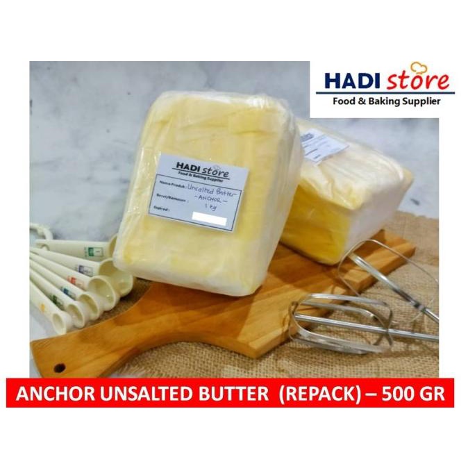 

(BISA COD) Anchor Unsalted Butter 500 gram (Repack) HEMAT Kode 802