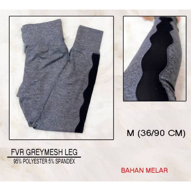 Legging branded-Forever21 Grey  Mesh Legging