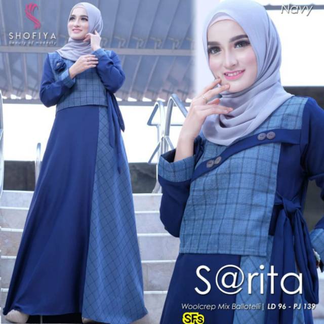 dress muslim sarita dress gamis wanita termurah baju gamis