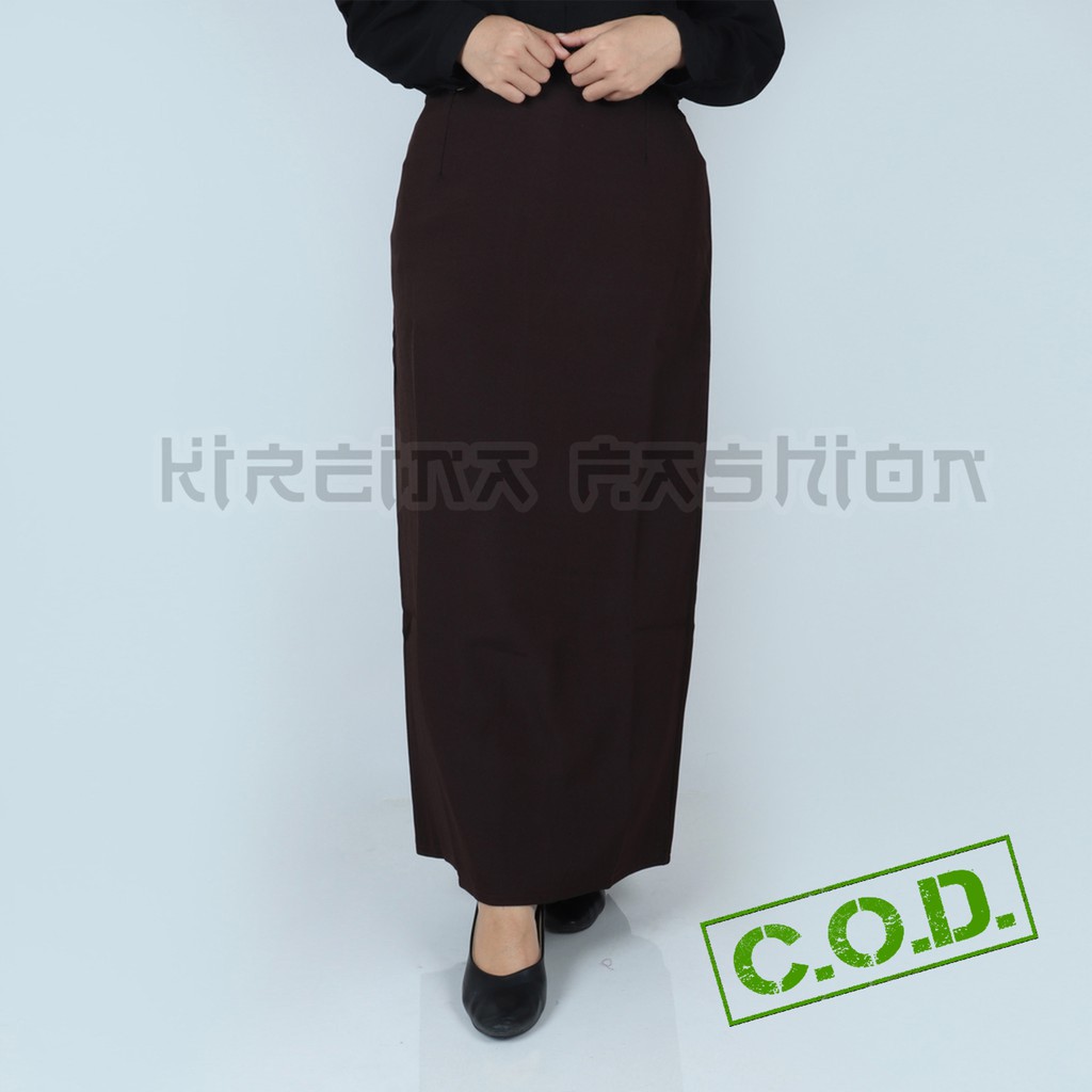 Rok Rempel Wanita Rok Span Wanita Resleting Bahan Gabardin | Kireina Fashion