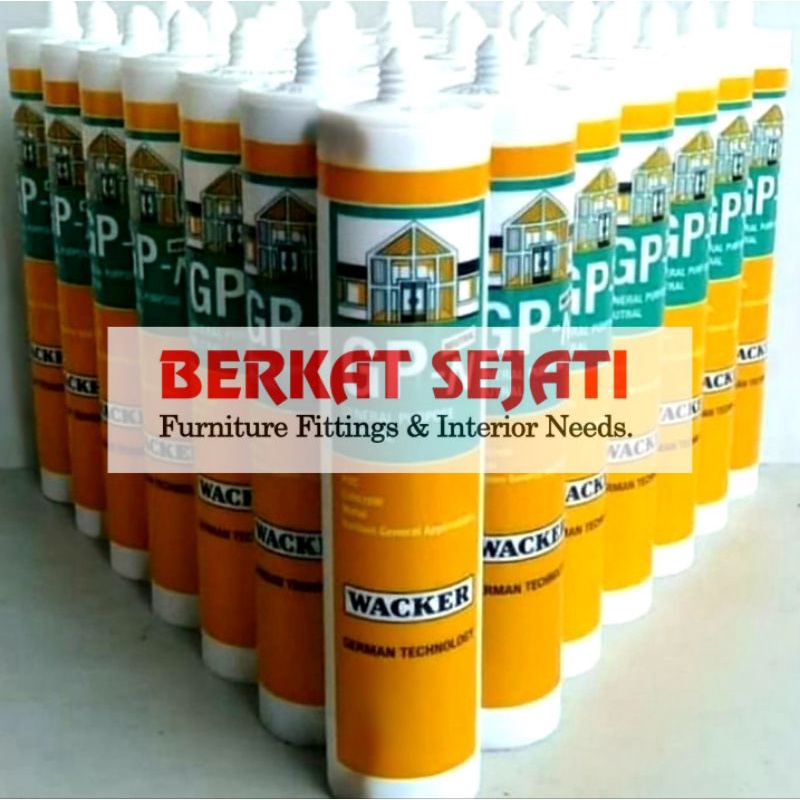 Jual Lem Kaca Silicone Sealant Gp N Gpn Wacker Netral Neutral Clear