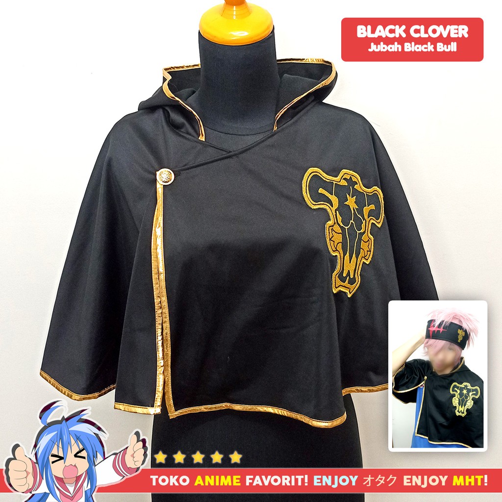 Jubah Black Clover : Black Bull Squad Asta Noelle Yami Cloak