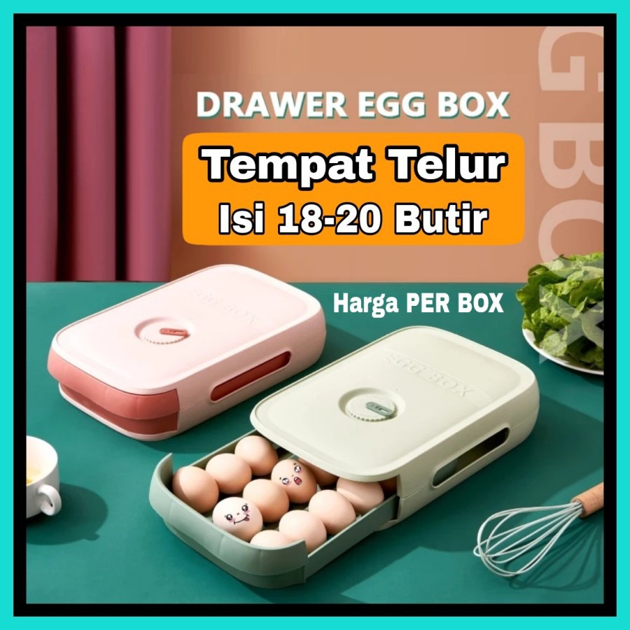 NA -  Box Tempat Telur - Egg Box Laci Tempat Penyimpanan Telur 6511