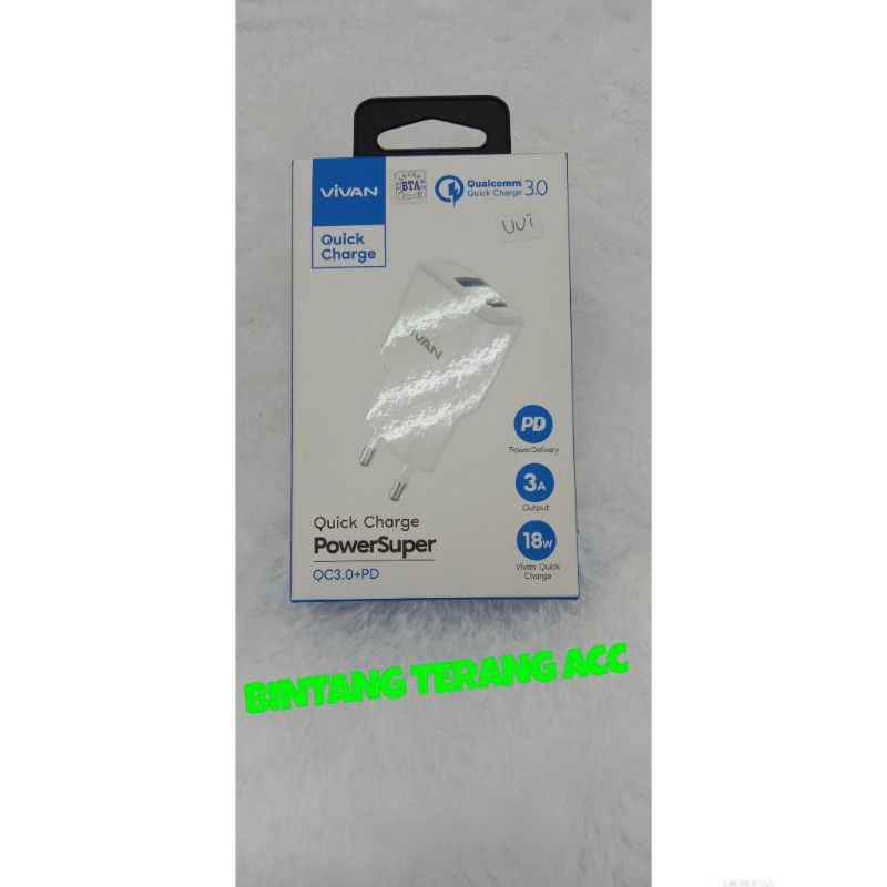 Batok charger Vivan QC3.0+PD original