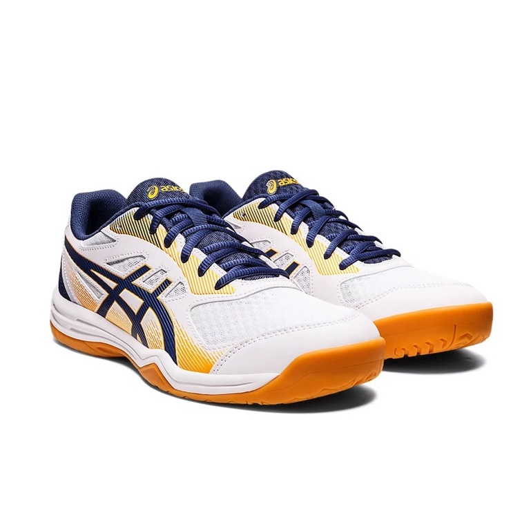 GRATIS ONGKIR !!! SEPATU VOLLEY ORIGINAL ASICS UPCOURT 5 WHITE DEEP OCEAN TERBARU DISKON OJANPORT