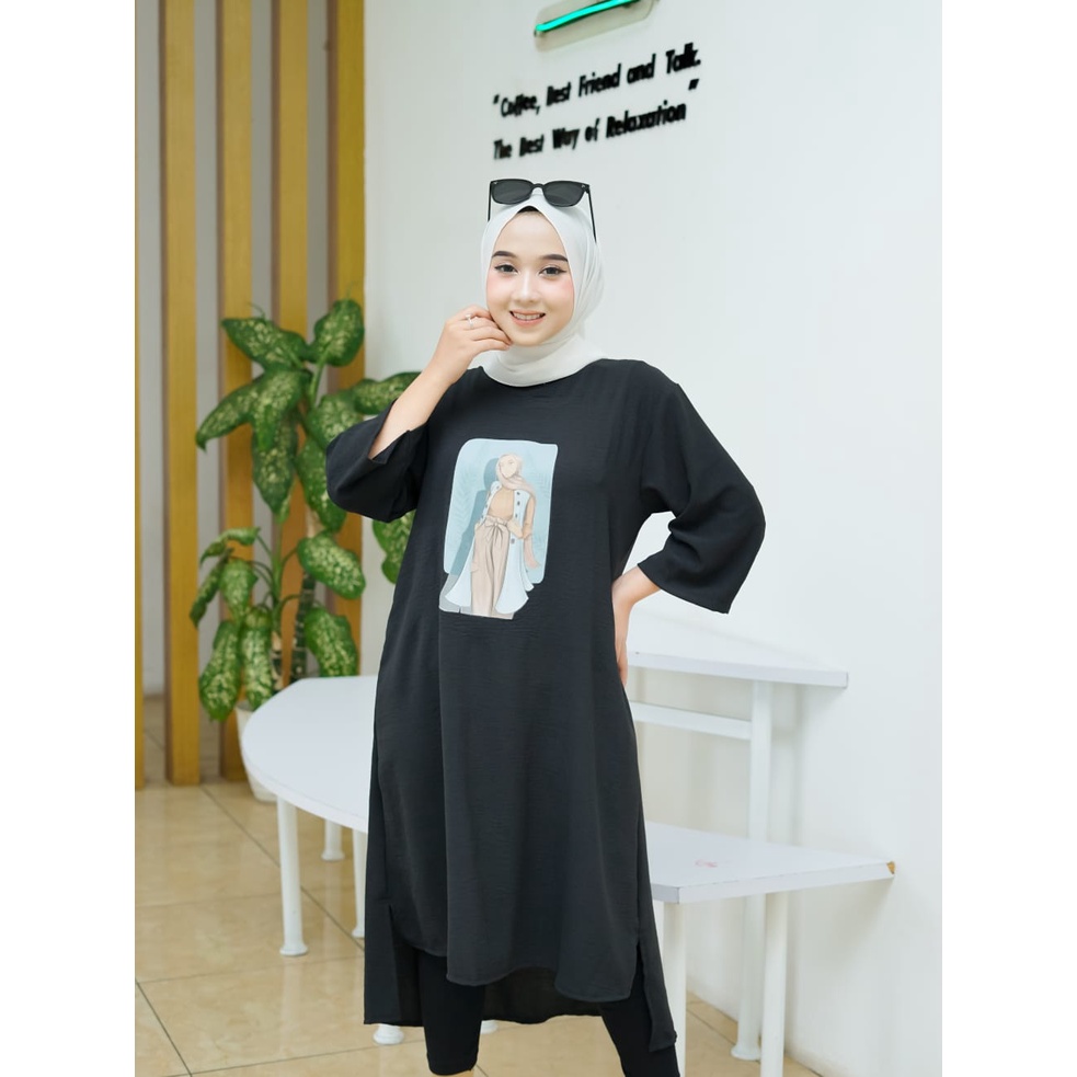 WickyCollection - Long Tunik Terbaru Long Tunik DM3 tunik wanita modern Long tunik import Long tunik kekinian Long tunik kaos Long tunik jumbo