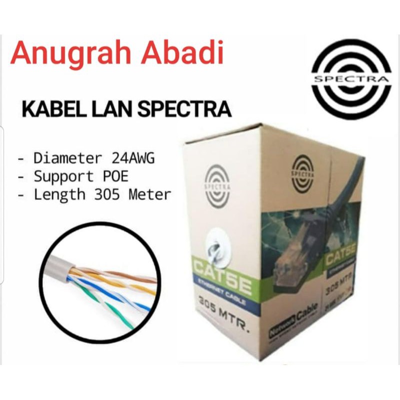 KABEL UTP SPECTRA CAT5E INDOOR Abu Grey