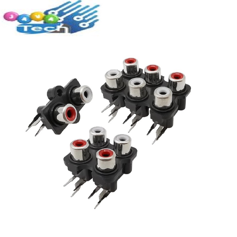 Soket Audio RCA Tanam PCB Terminal RCA 2pin 4pin 6pin 8pin